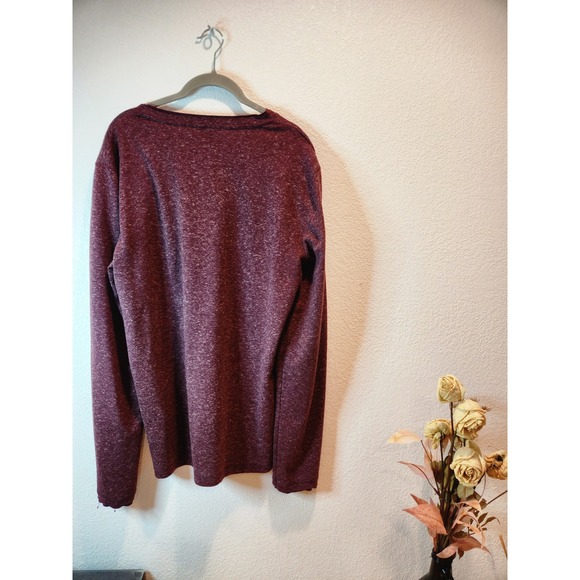Armani Collezioni Burgundy Long Sleeve Knit Sweater Top‎ XL - Picture 2 of 8
